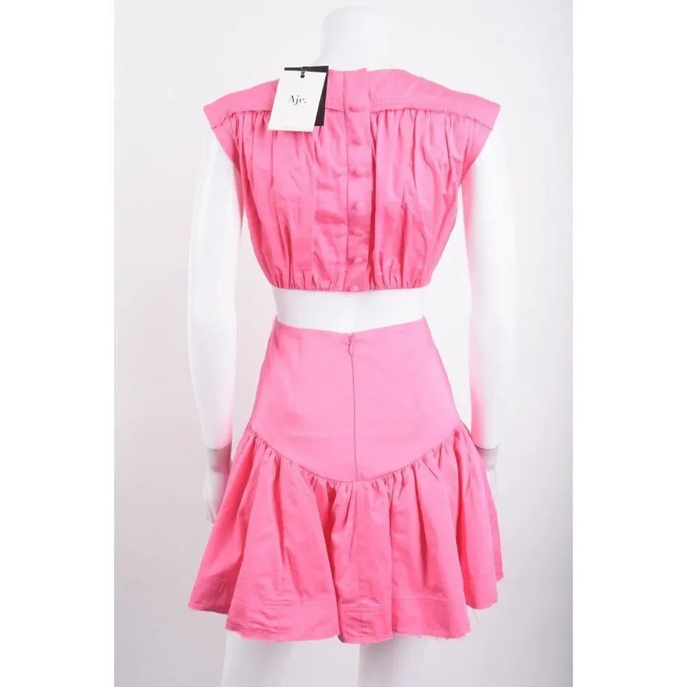 Aje Womens Solstice Cut-Out Mini Ring Dress sleeveless AU 4 US 0 Pink NWT
